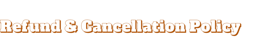 退款和取消政策